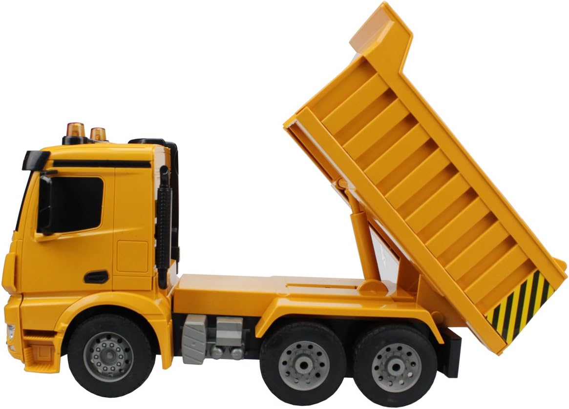 1/20 Scale 6 Channel RC Dump Truck Toy, Pack of 2 E910750