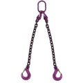 1/2 Inch x 15 Foot Adjustable 2 Leg Chain Sling with Sling Hooks T727