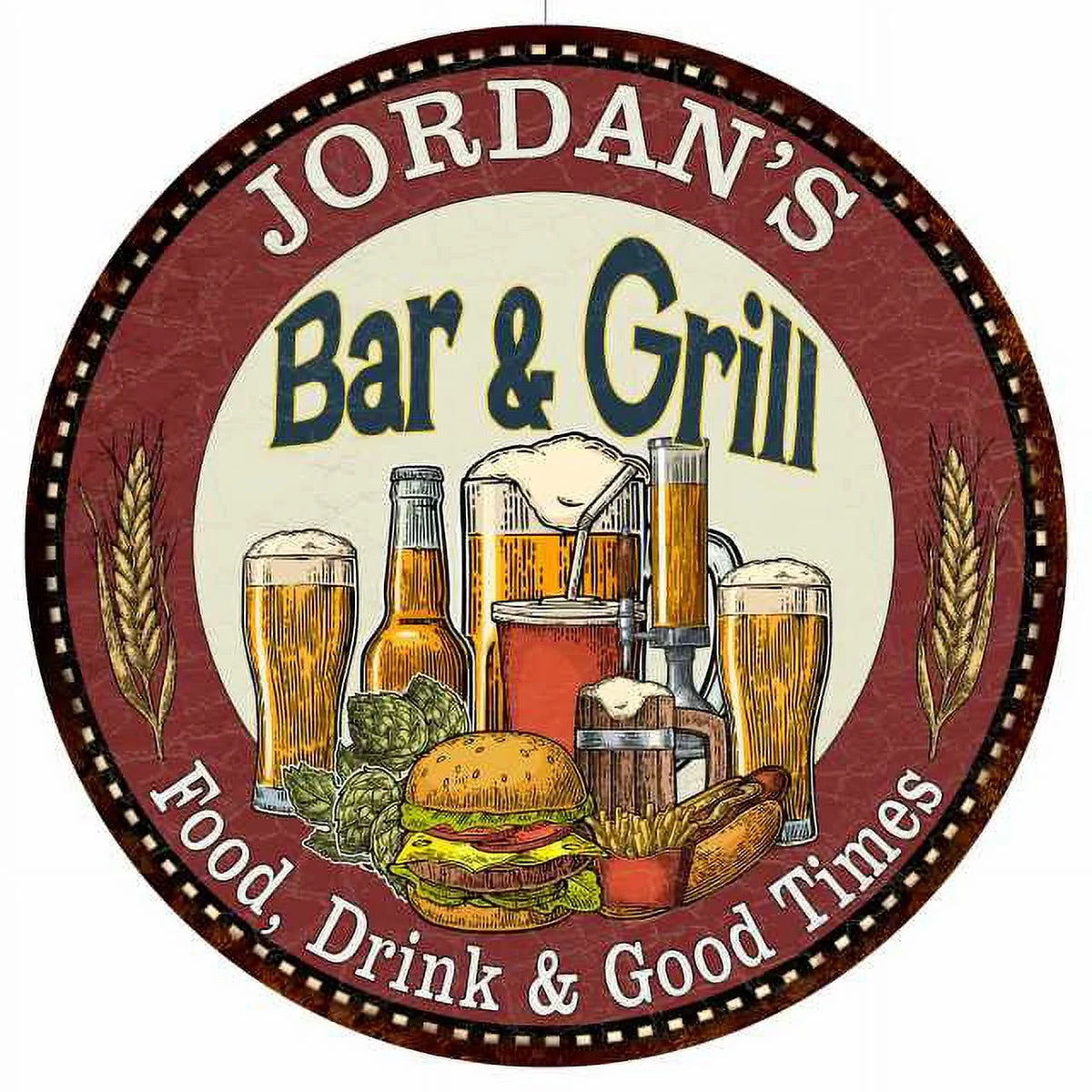 14" Round Metal Sign Kitchen Wall Decor A427593