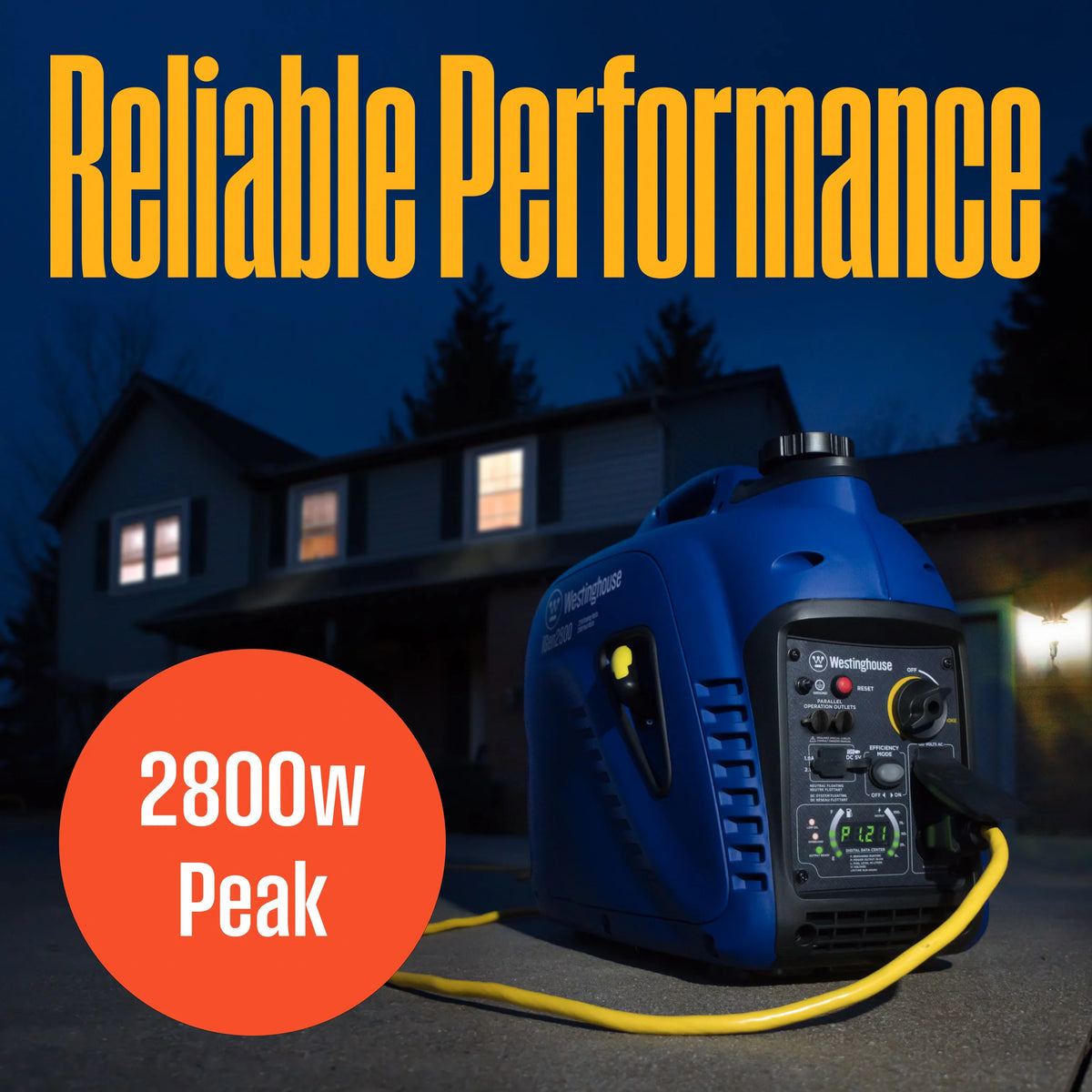 2800 Peak Watt Portable Gas Inverter Generator M437817