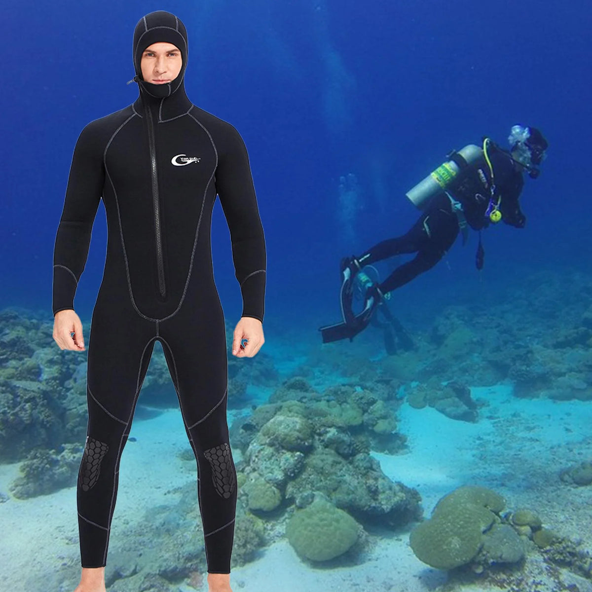 3mm Neoprene Front Zip Full Body Wetsuit XXL X91109