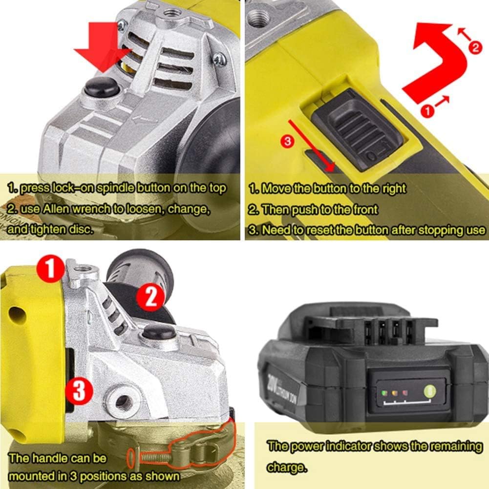 20V 4-1/2" Cordless Angle Grinder with 4.0Ah Battery and Charger, Pack of 2 B73451
