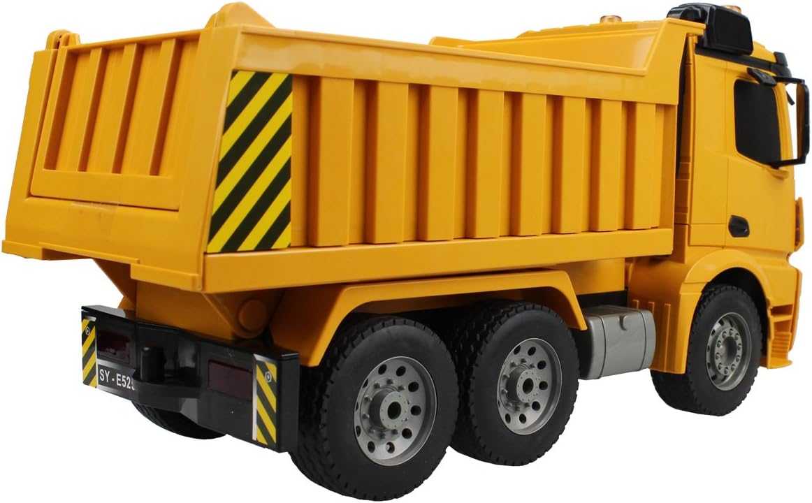 1/20 Scale 6 Channel RC Dump Truck Toy, Pack of 2 E910750